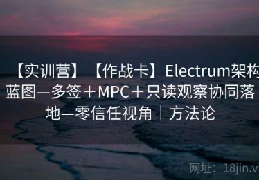 【实训营】【作战卡】Electrum架构蓝图—多签＋MPC＋只读观察协同落地—零信任视角｜方法论