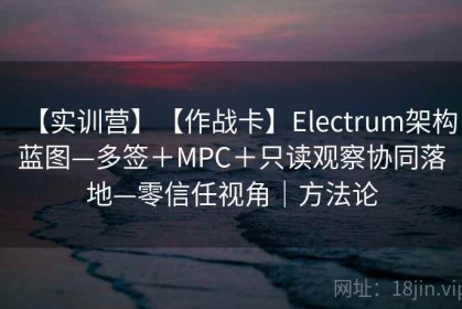【实训营】【作战卡】Electrum架构蓝图—多签＋MPC＋只读观察协同落地—零信任视角｜方法论