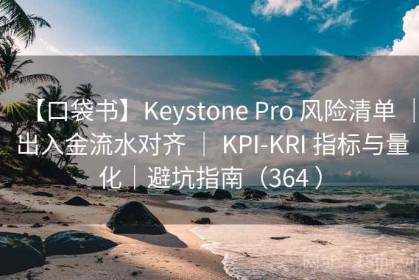 【口袋书】Keystone Pro 风险清单 ｜ 出入金流水对齐 ｜ KPI-KRI 指标与量化｜避坑指南（364 ）
