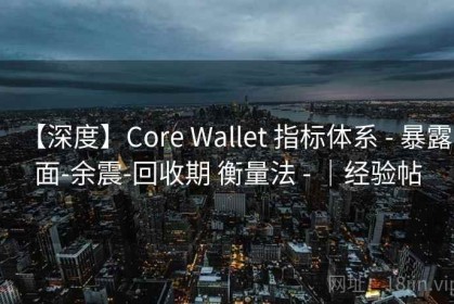【深度】Core Wallet 指标体系 - 暴露面-余震-回收期 衡量法 - ｜经验帖