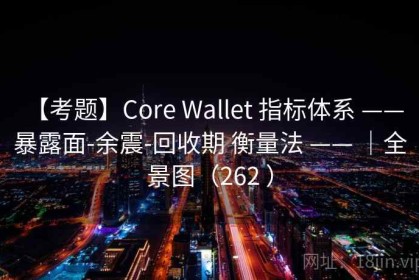 【考题】Core Wallet 指标体系 —— 暴露面-余震-回收期 衡量法 —— ｜全景图（262 ）