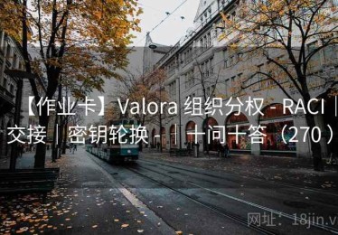 【作业卡】Valora 组织分权 - RACI｜交接｜密钥轮换 - ｜十问十答（270 ）