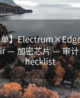 【配置单】Electrum×Edge Wallet — ZKFair — 加密芯片 — 审计要点｜Checklist