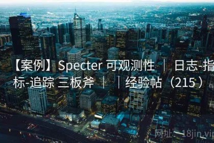 【案例】Specter 可观测性 ｜ 日志-指标-追踪 三板斧 ｜ ｜经验帖（215 ）