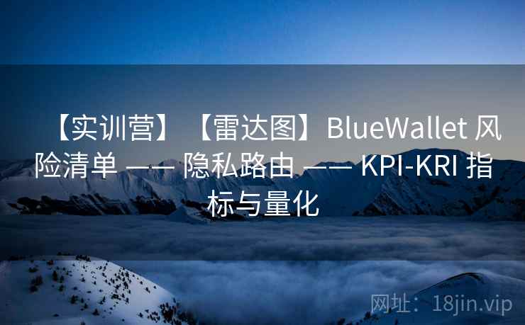 【实训营】【雷达图】BlueWallet 风险清单 —— 隐私路由 —— KPI-KRI 指标与量化 【实训营】【雷达图】BlueWallet 风险清单 —— 隐私路由 —— KPI-KRI 指标与量化