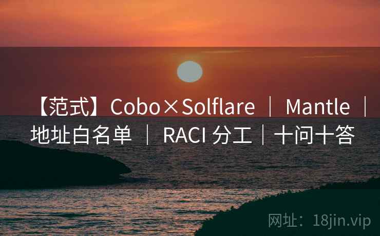 【范式】Cobo×Solflare ｜ Mantle ｜ 地址白名单 ｜ RACI 分工｜十问十答