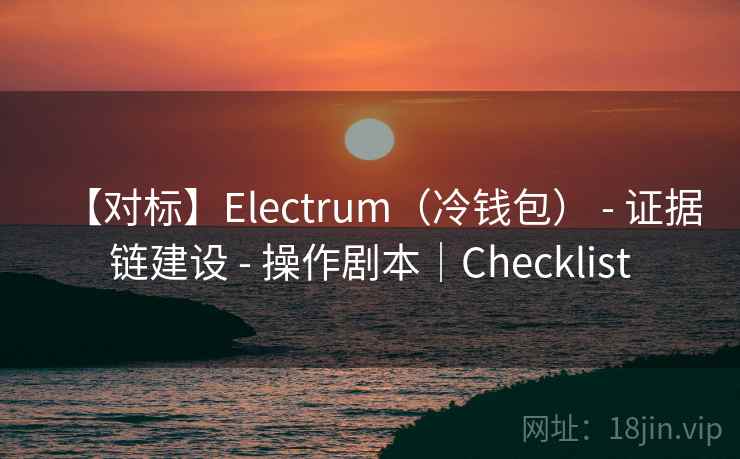 【对标】Electrum（冷钱包） - 证据链建设 - 操作剧本｜Checklist
