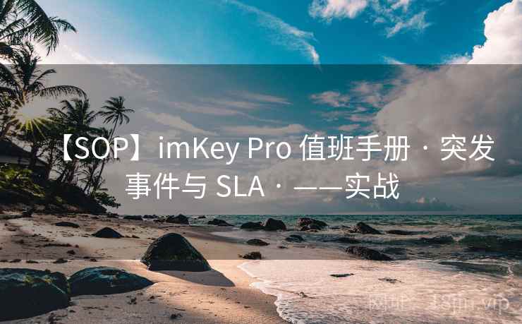 【SOP】imKey Pro 值班手册 · 突发事件与 SLA · ——实战 【SOP】imKey Pro 值班手册 · 突发事件与 SLA · ——实战