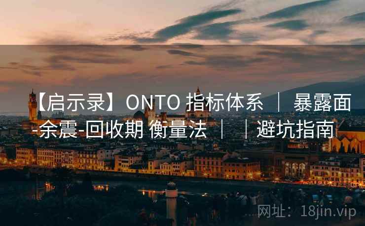 【启示录】ONTO 指标体系 | 暴露面-余震-回收期 衡量法 | |避坑指南 【启示录】ONTO 指标体系 | 暴露面-余震-回收期 衡量法 | |避坑指南