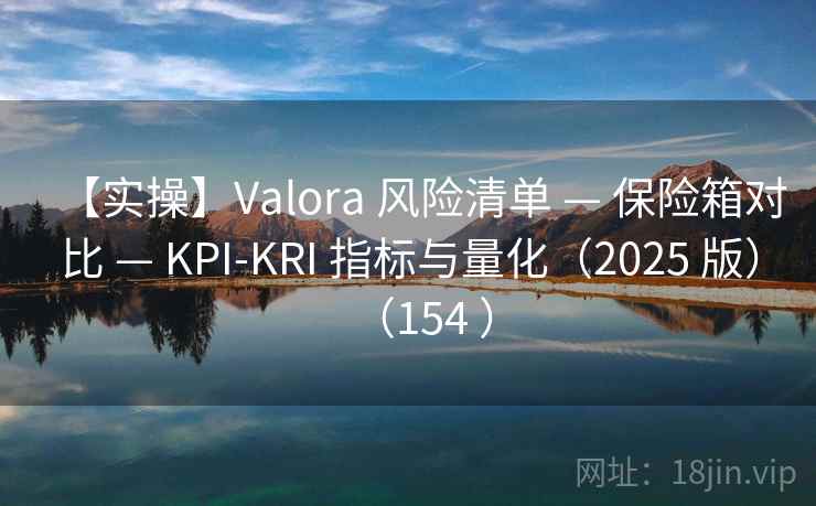 【实操】Valora 风险清单 — 保险箱对比 — KPI-KRI 指标与量化(2025 版)(154 ) 【实操】Valora 风险清单 — 保险箱对比 — KPI-KRI 指标与量化(2025 版)(154 )