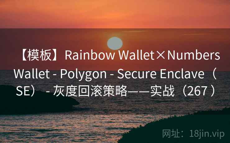 【模板】Rainbow Wallet×Numbers Wallet - Polygon - Secure Enclave(SE) - 灰度回滚策略——实战(267 ) 【模板】Rainbow Wallet×Numbers Wallet - Polygon - Secure Enclave(SE) - 灰度回滚策略——实战(267 )